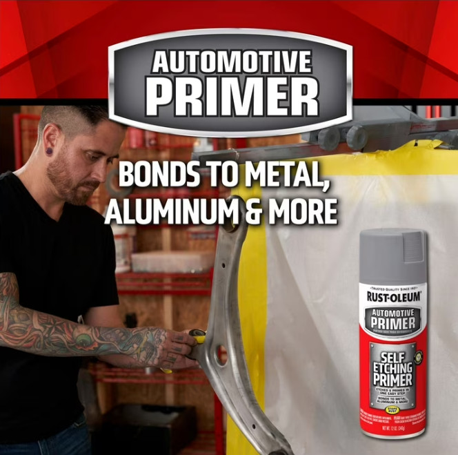 Rust-Oleum Automotive Self Etching Primer Spray, Dark Green, 12 oz (4 pack)