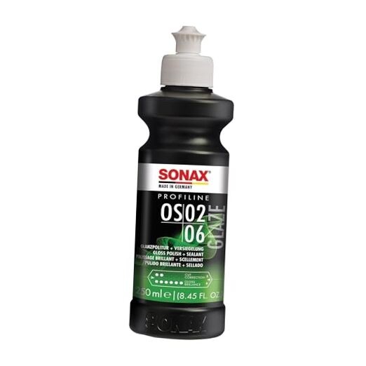 Glaze OS 02-06 247141 | All-in-One Car Polish for Scratch Removal, High 250ml