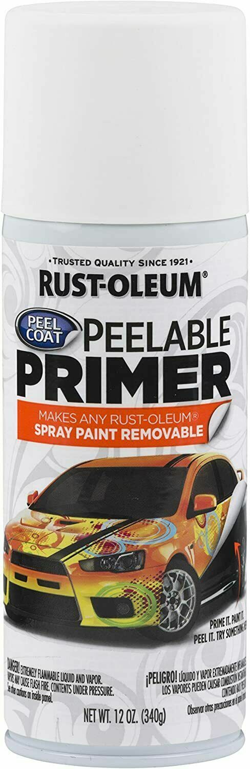NEW Rust-Oleum Peelable Removable Primer 12 OZ Spray Can Peel Coat FREE SHIP