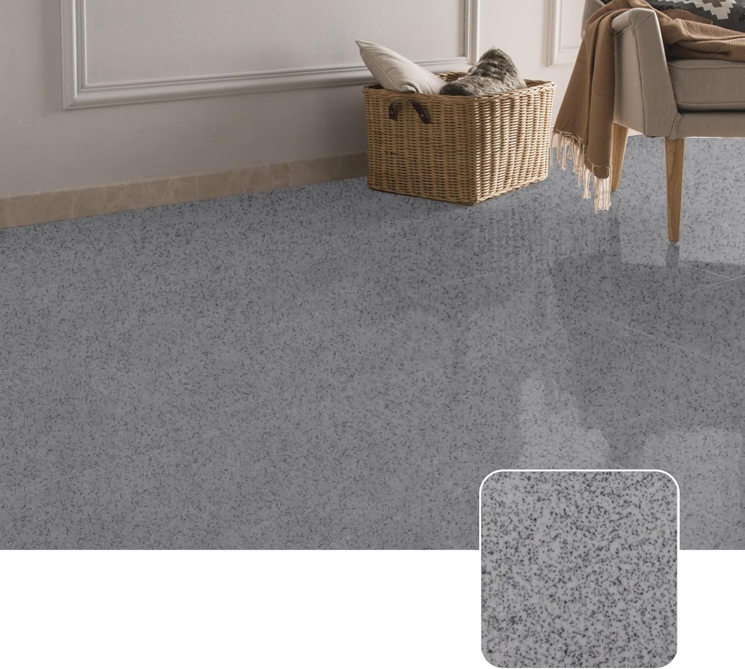 High-Gloss Epoxy Floor Paint – Self-Leveling, Wear-Resistant, Non-Slip Finish, D