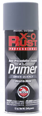 X-O Rust 1280P-AER Anti-Rust Spray Primer, Gray, 12 oz. – Quantity 1