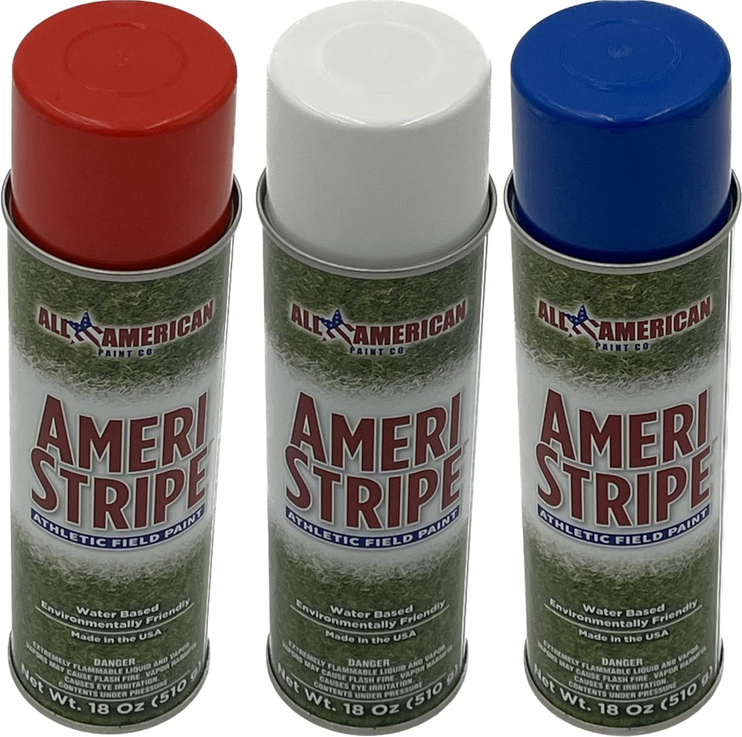 Ameri-Stripe Red/White/Blue Memorial Day/July 4th Grass Spray Paint – 3 Can Pack