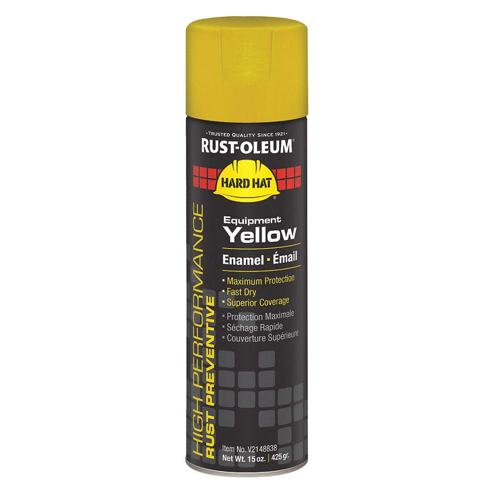 RUST-OLEUM V2148838 Spray Paint,Equipment Yellow,15 oz. 2FP65