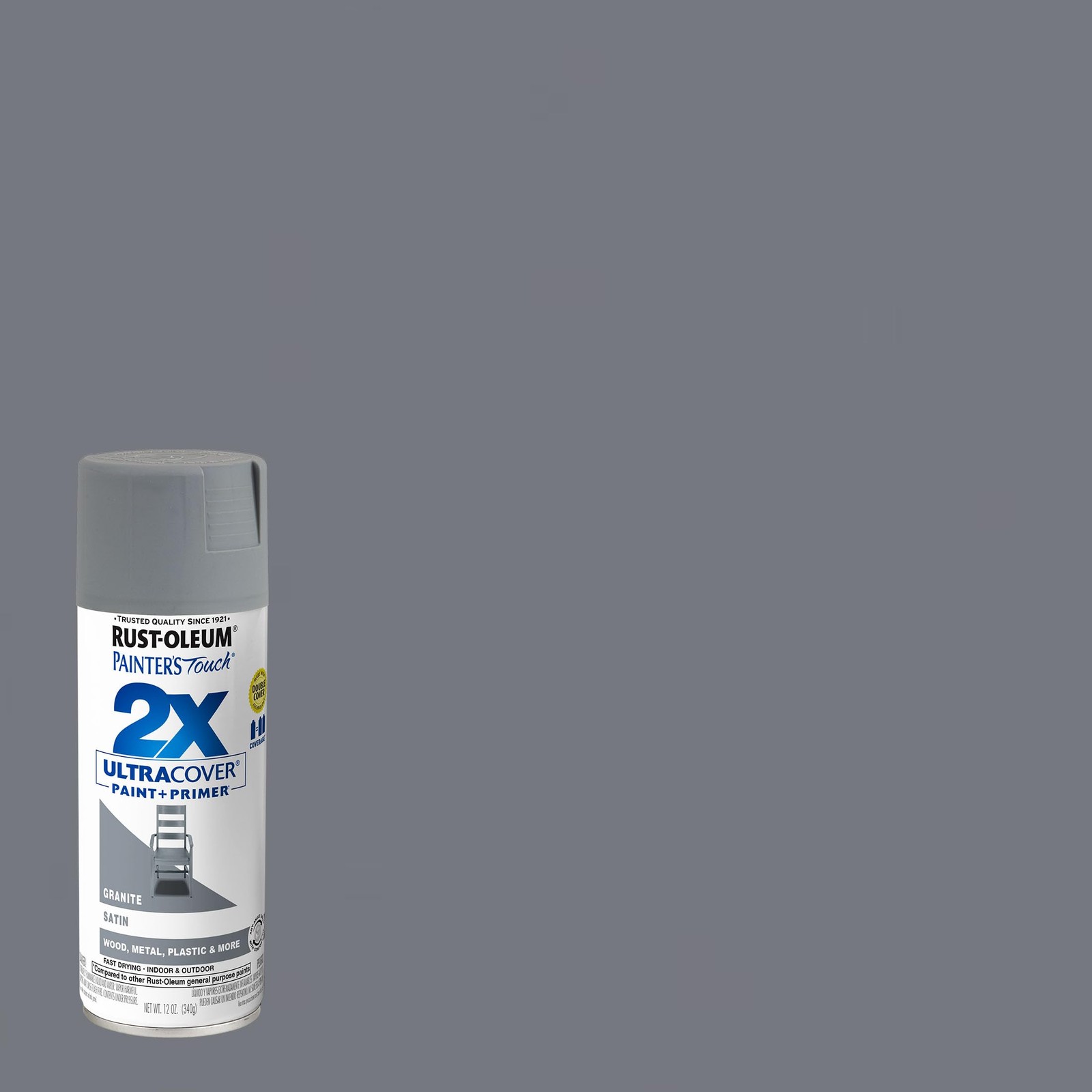 Rust-Oleum Painter’s Touch 2X Satin Granite Spray Paint 12 Ounce Ideal for Al…