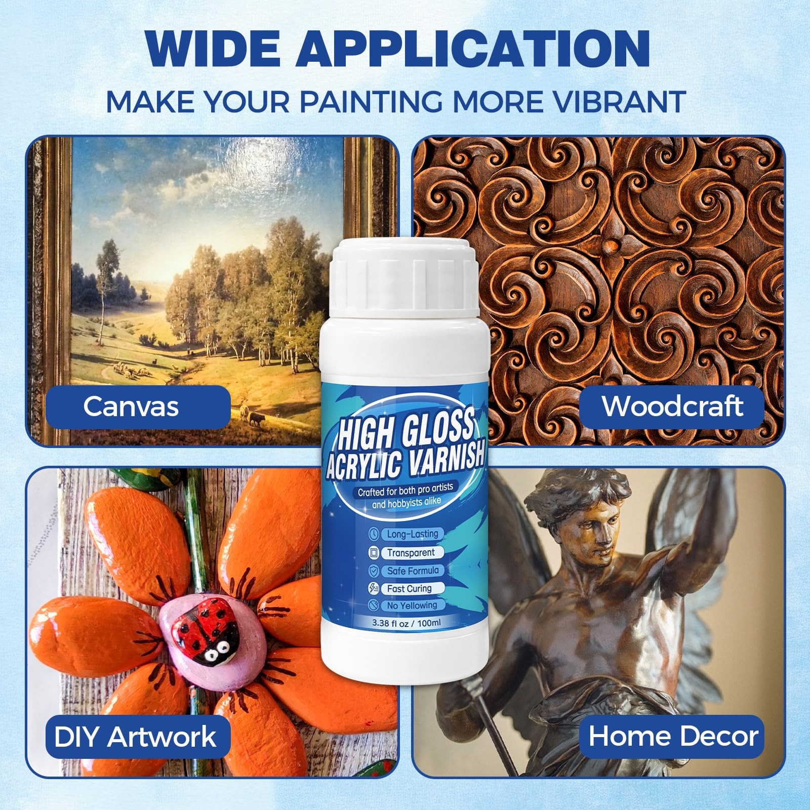Gloss Varnish for Acrylic Painting, Varnish, Non-Yellowing, Clear