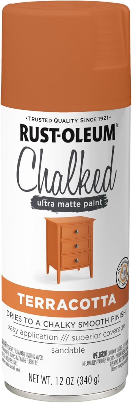 Terracotta Chalked All-In-One Ultra Matte Spray Paint | One Coat Coverage | No P