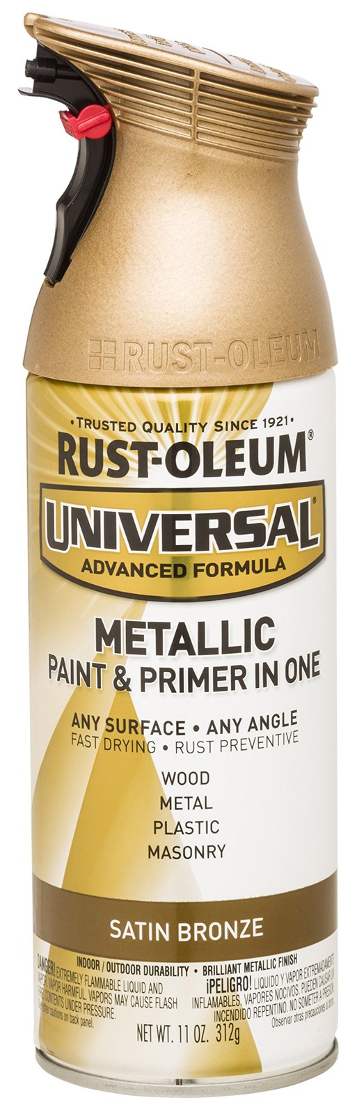 Rust Oleum Universal 11Oz All Surface Satin Bronze Paint And Primer In One