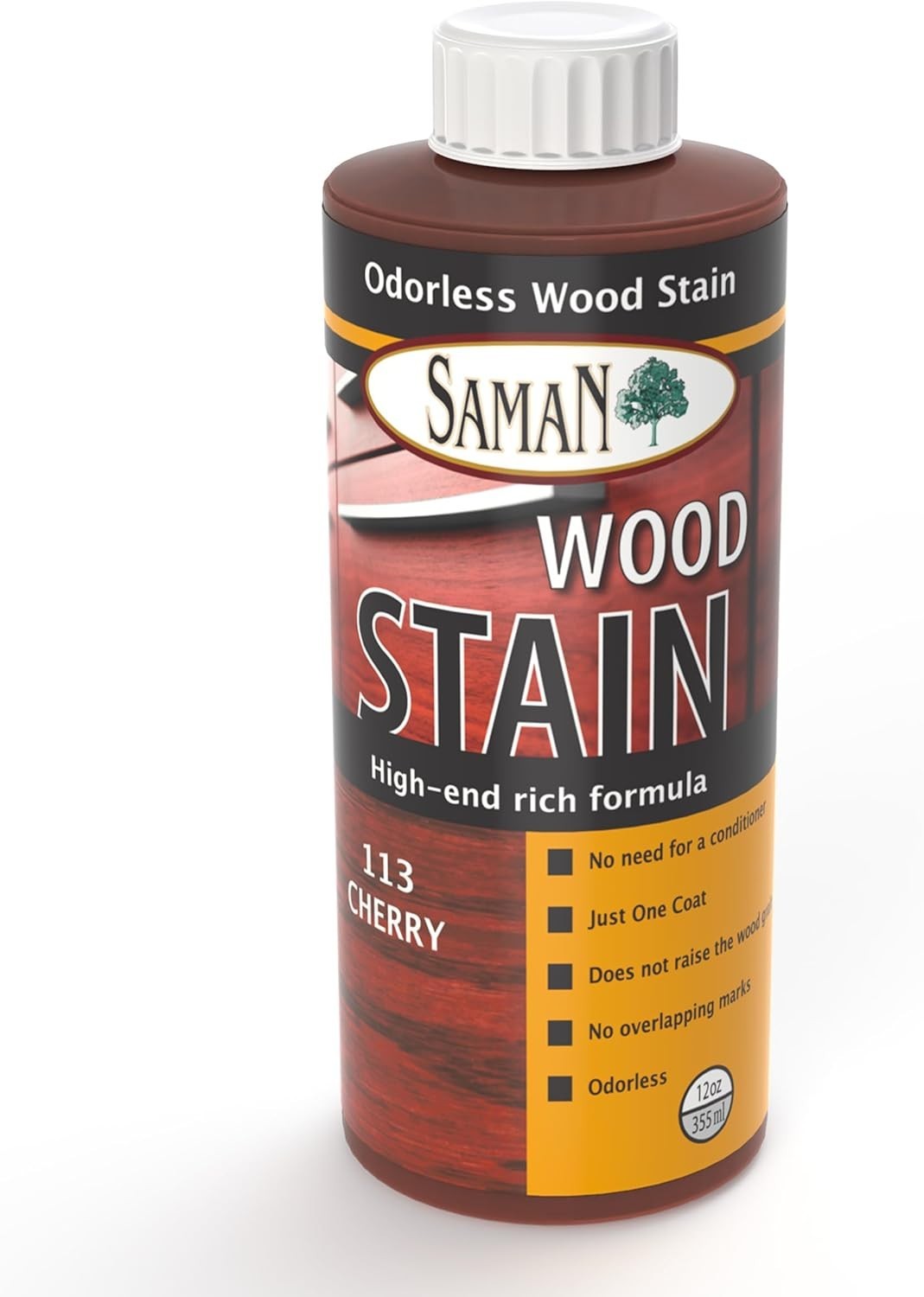 Odorless Cherry Wood Stain – 12oz Water-Based Finish for Furniture & Cabinets
