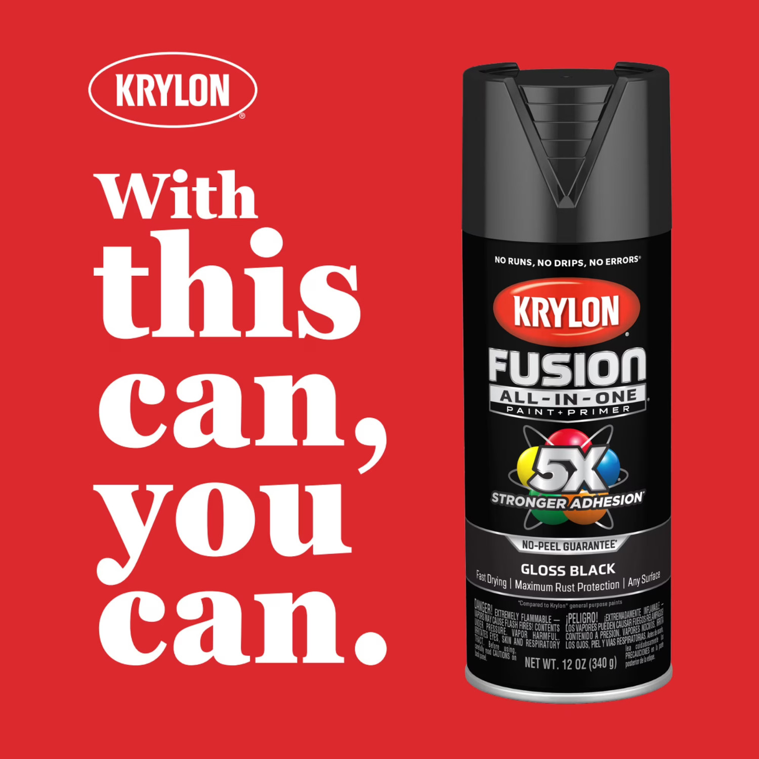 Krylon Fusion All In One Ink Blue Matte Spray Paint 12oz 6 Pack K02758007