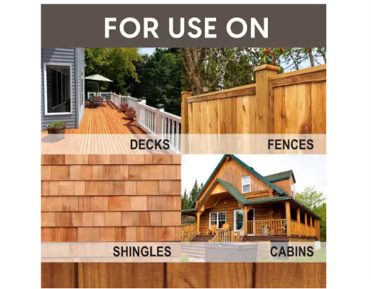1 Gal Oil-Based Exterior Wood Deck Stain Sealer Semi-Transparent Choose Color