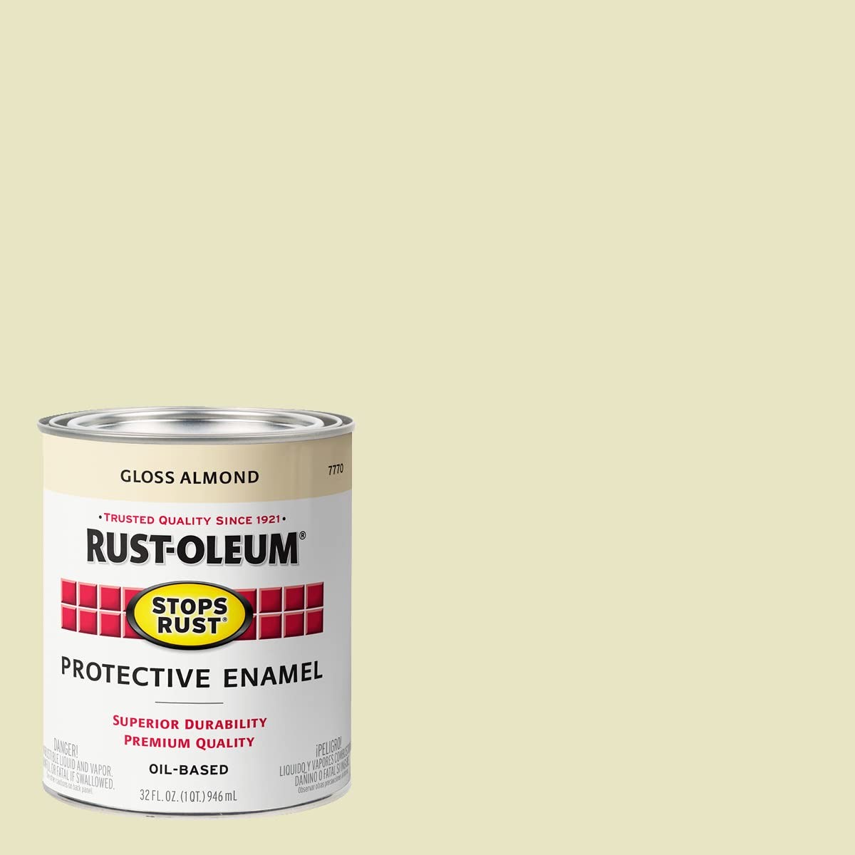Rust-Oleum 7770502-2PK Stops Rust Brush On Paint, Quart, Gloss Almond, (Pack …