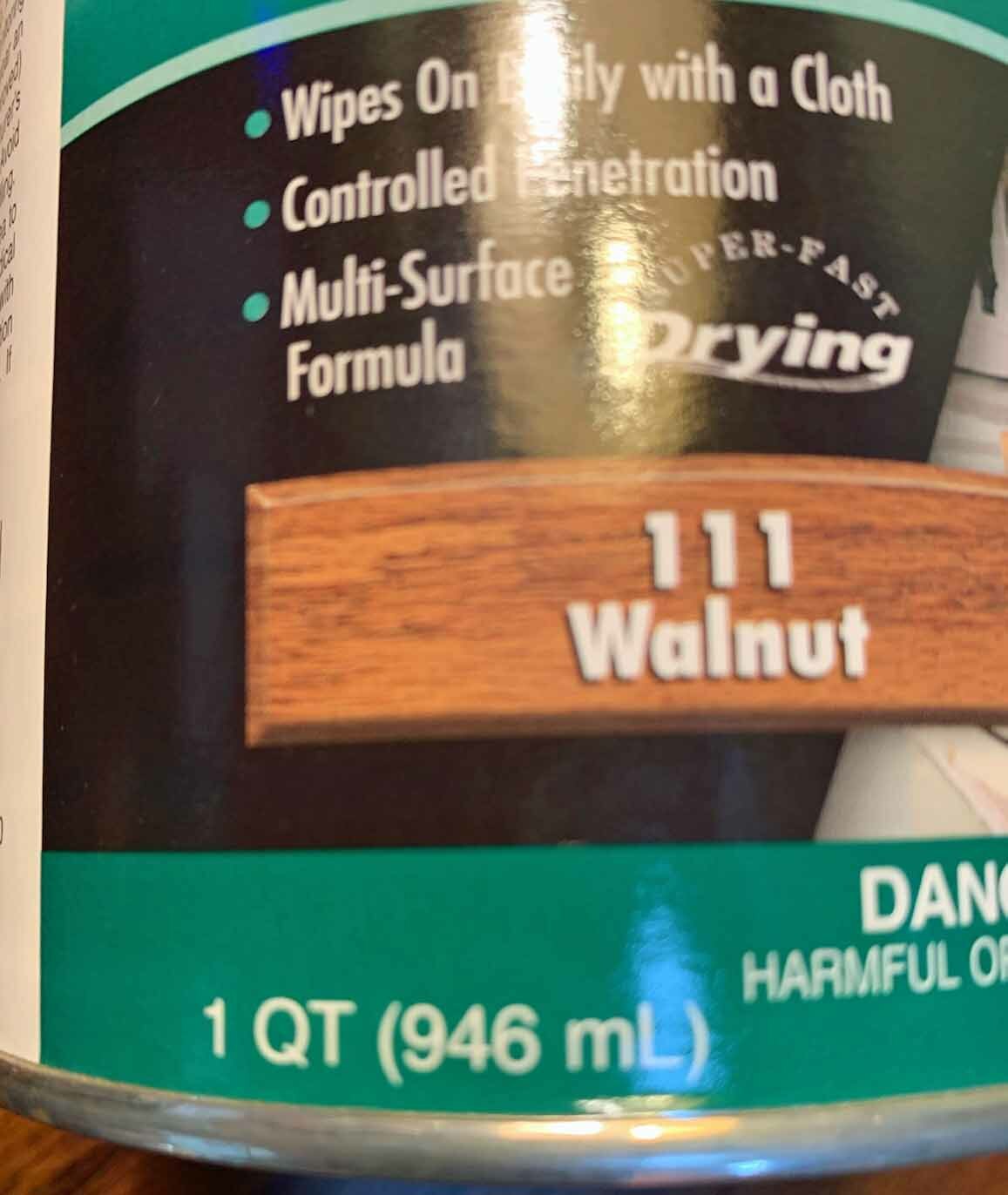 Zar Interior Stain, 111 Walnut, Quart