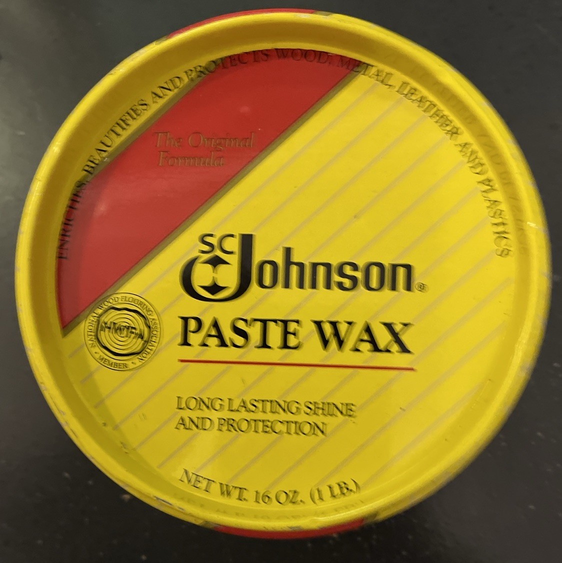 SC Johnson Paste Wax Discontinued 16oz 85% Full Vintage