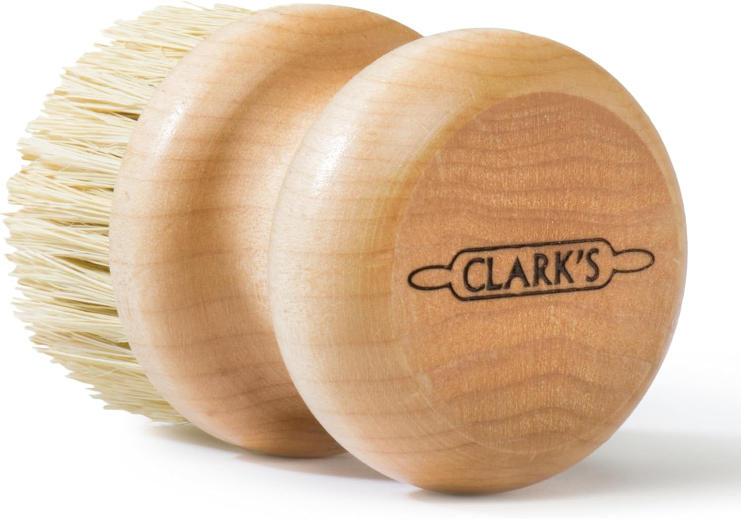 CLARK’S Cutting Board Oil Scrub Brush – Round Wood Applicator Small, Maple