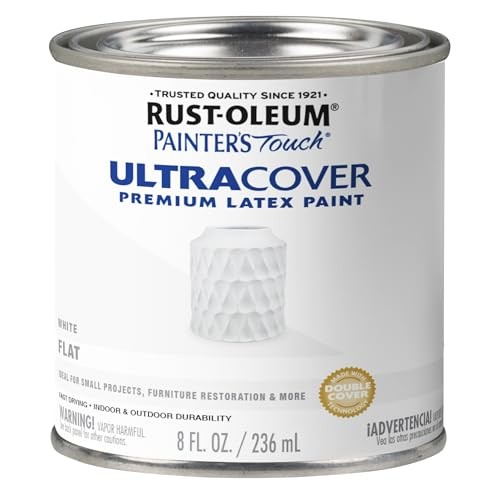 1990730 Painter’s Touch Latex Paint, 8 Fl Oz (Pack of 1) Pack of 1 Flat White