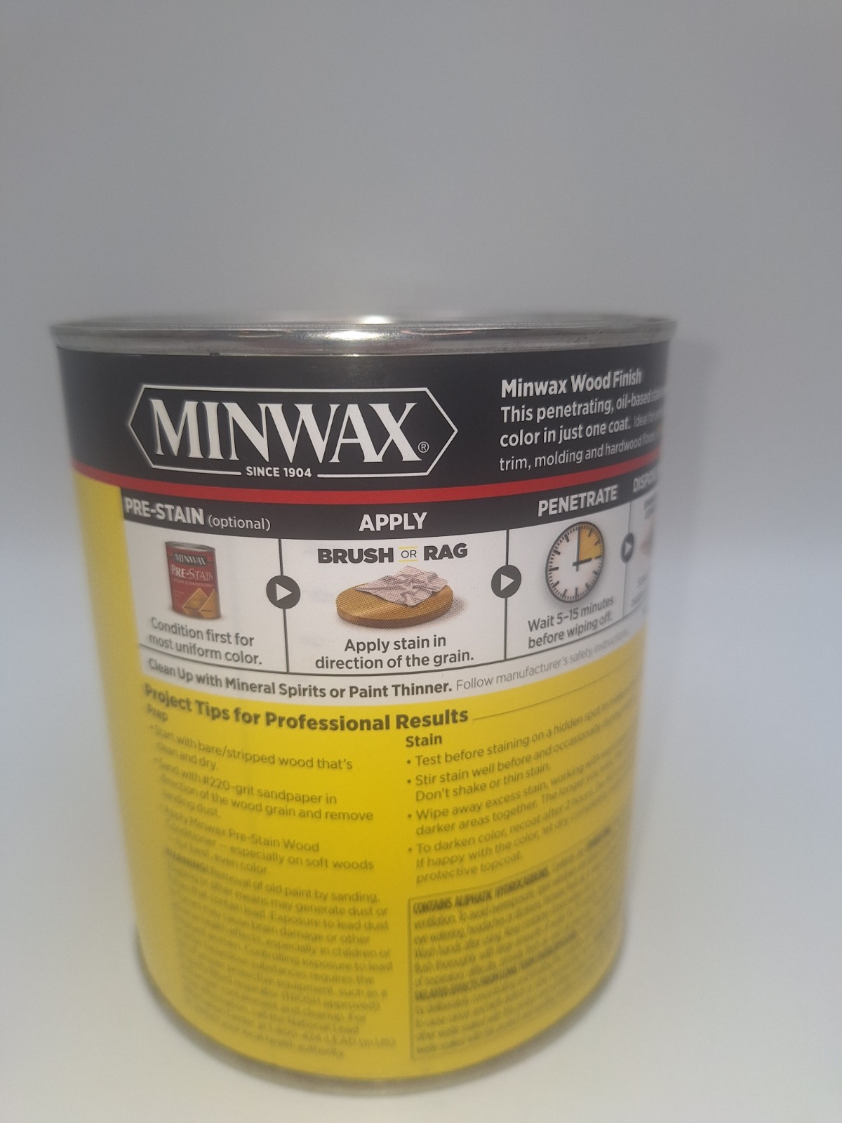 Minwax Pickled Oak 260 Wood Finish Oil-Based Wood Stain 1 Quart NEW