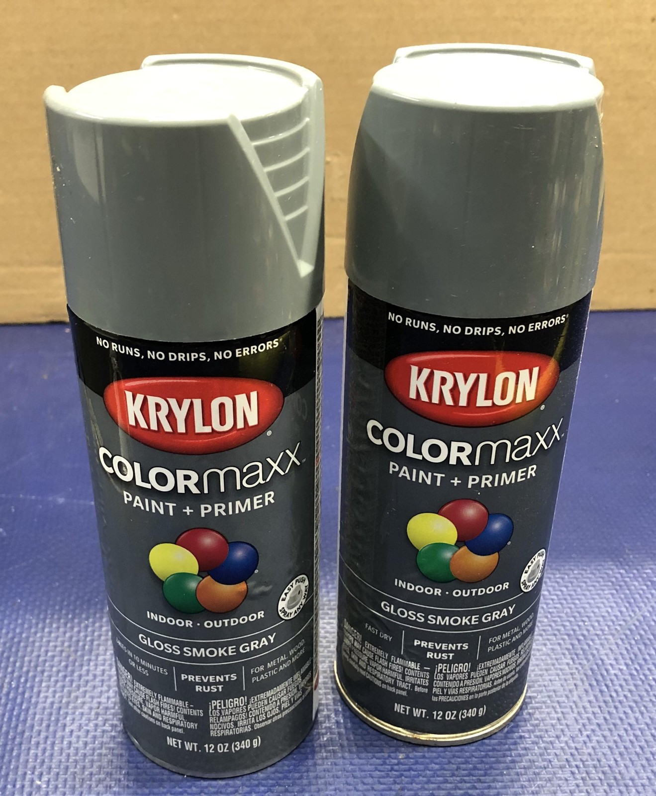 Krylon Colormaxx Spray Paint 12oz Cans X 2 – Gloss Smoke Gray 5539