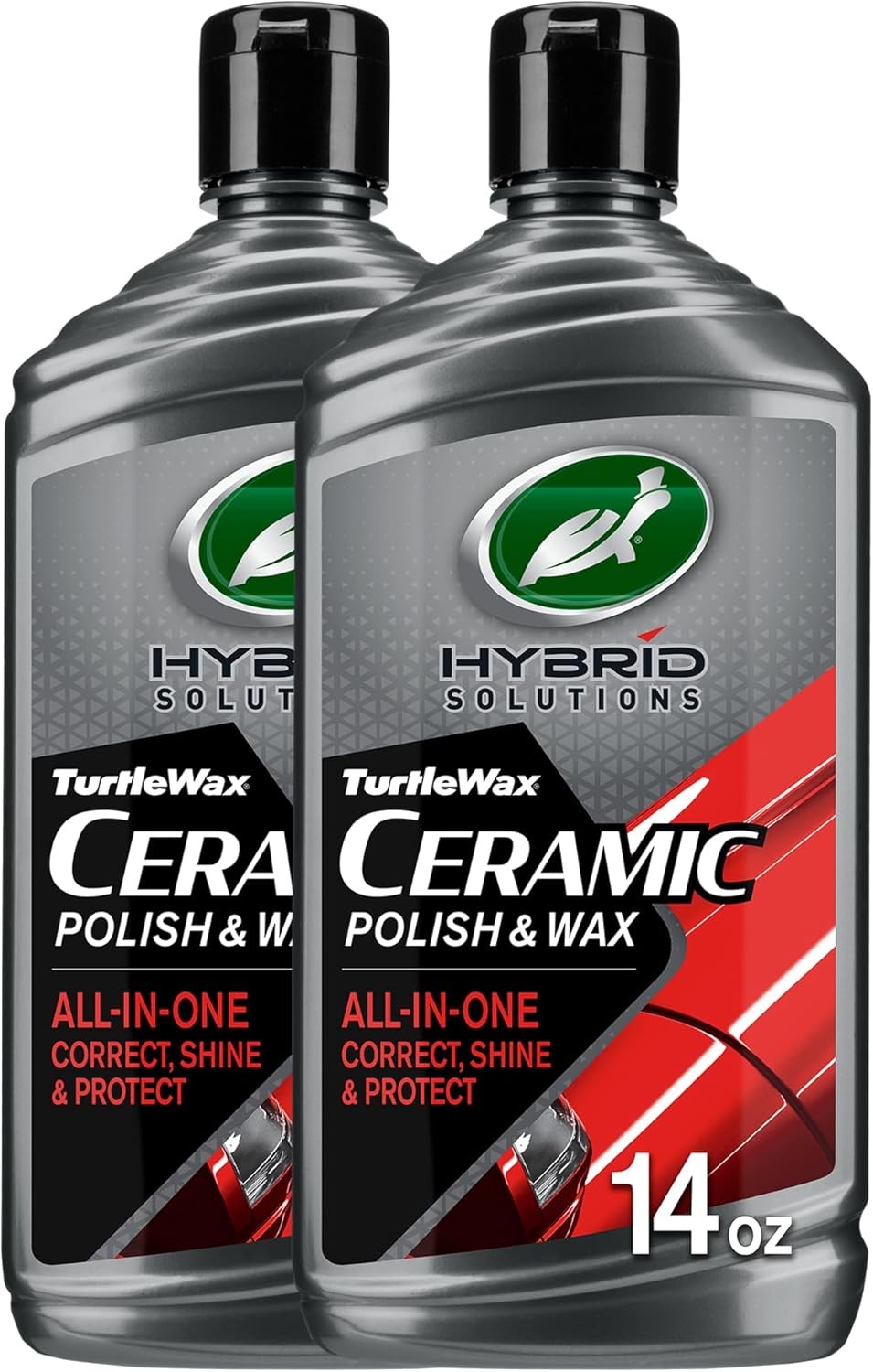Hybrid Solutions Ceramic Car Polish and Wax, Light 14 Fl Oz (Pack of 2)