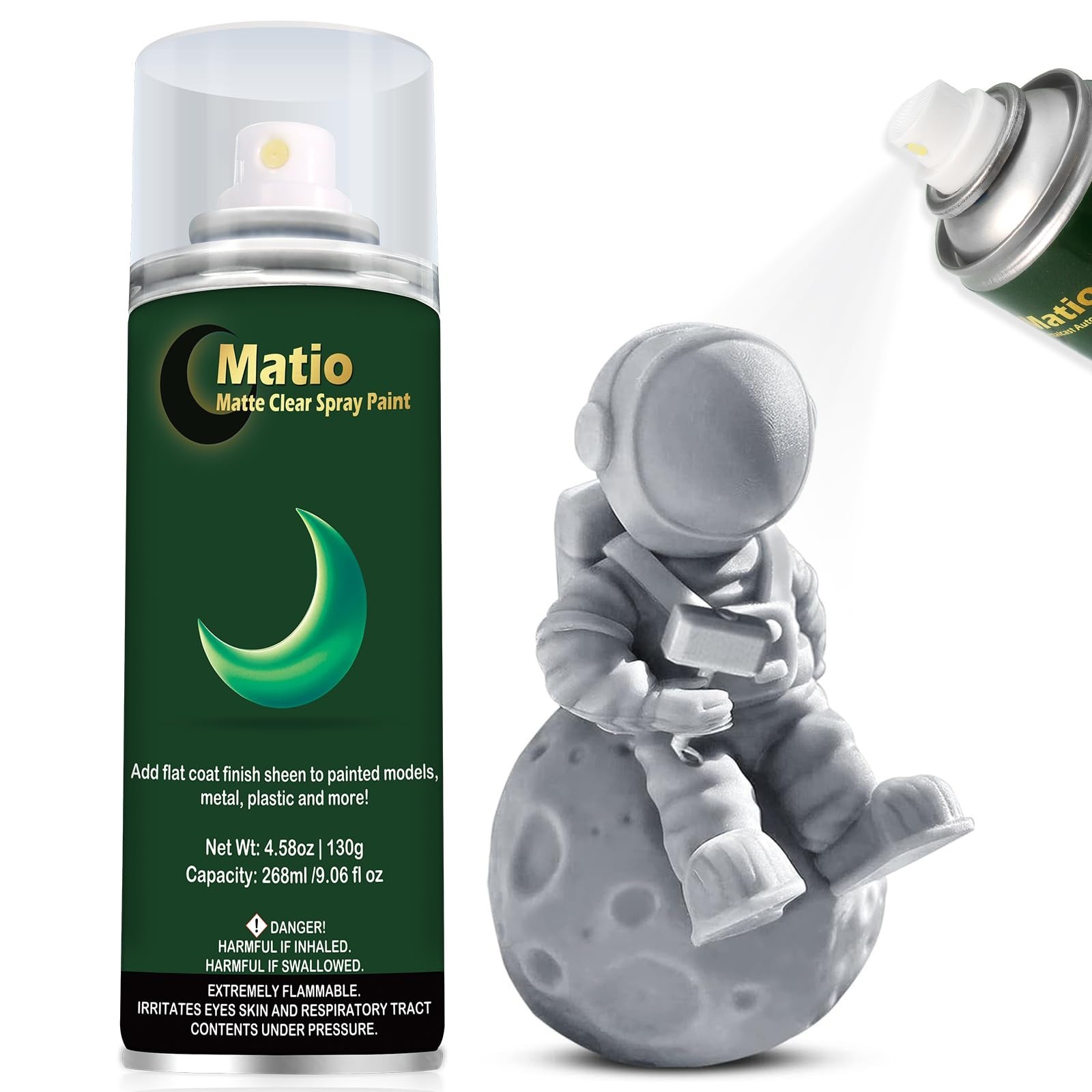Matte Clear Coat Spray Paint 4.58oz – Finish Sealer for Metal, Wood, Plastic, Ar