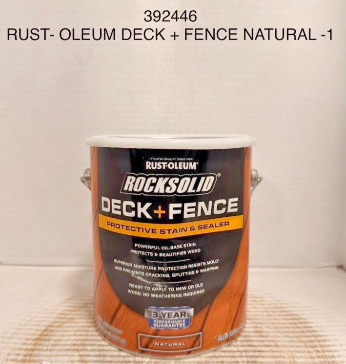 Rust-Oleum Rocksolid 392446 Natural Deck and Fence Exterior gal Dented