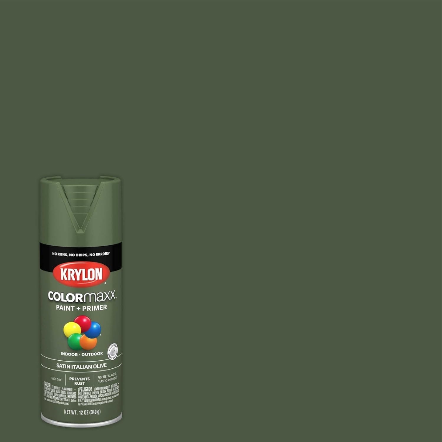 ColorMaxx 12 Oz. Satin Spray Paint, Italian Olive – 1 Each