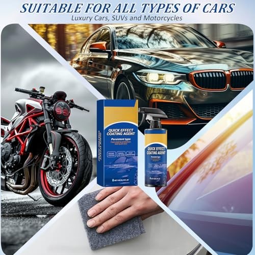 Car Quick Effect Coating Agent Spray, 3 in 1 High Protection Quick Car 4 fl oz