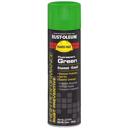 Rust-Oleum 2233838 Rust Preventative Spray Paint, Fluorescent Green,
