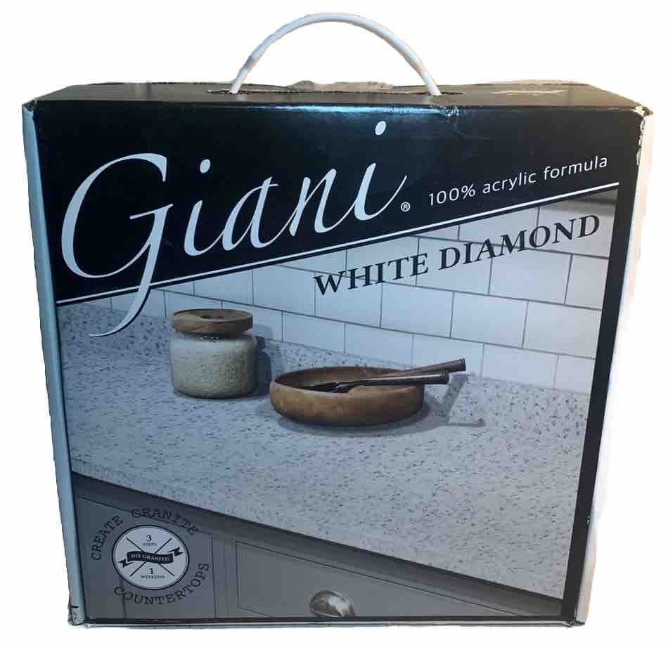 NEW IN BOX Giani Acrylic Formula White Diamond Granite Countertops Paint Box Kit