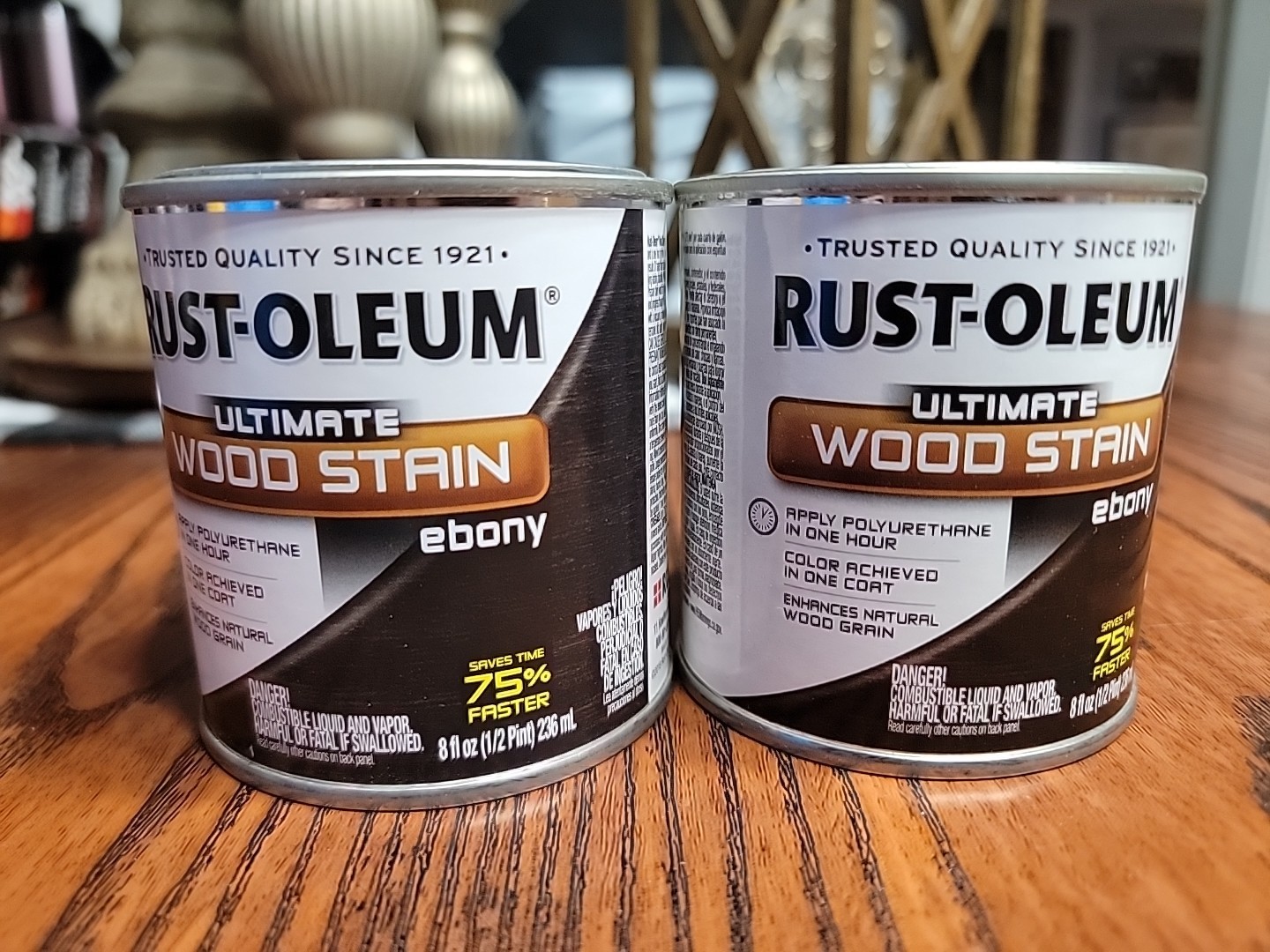 2pk- Rust-Oleum Ultimate Wood Stain, # 271131, 8oz, Color Ebony