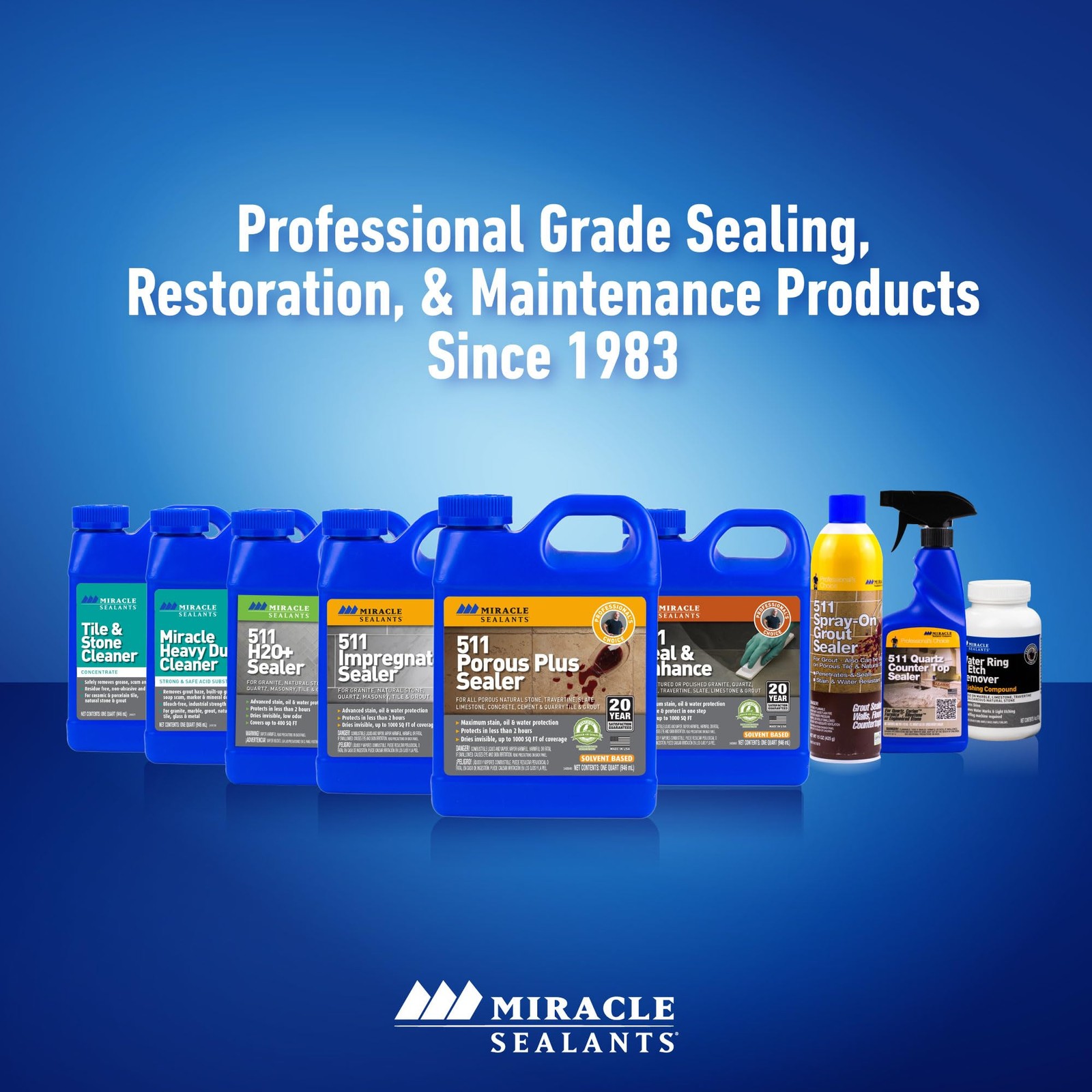511 H2O Plus Advanced Penetrating Sealer for Countertops, Stone, Tile & Grout…