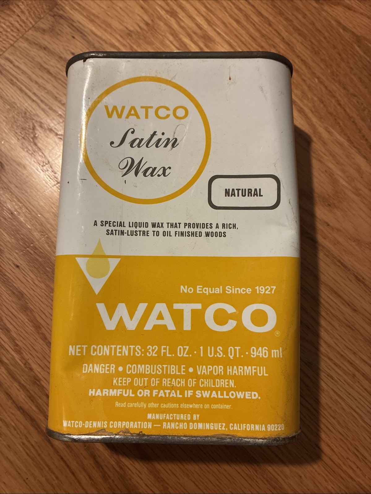 WATCO SATIN Wax Natural 32 Oz X