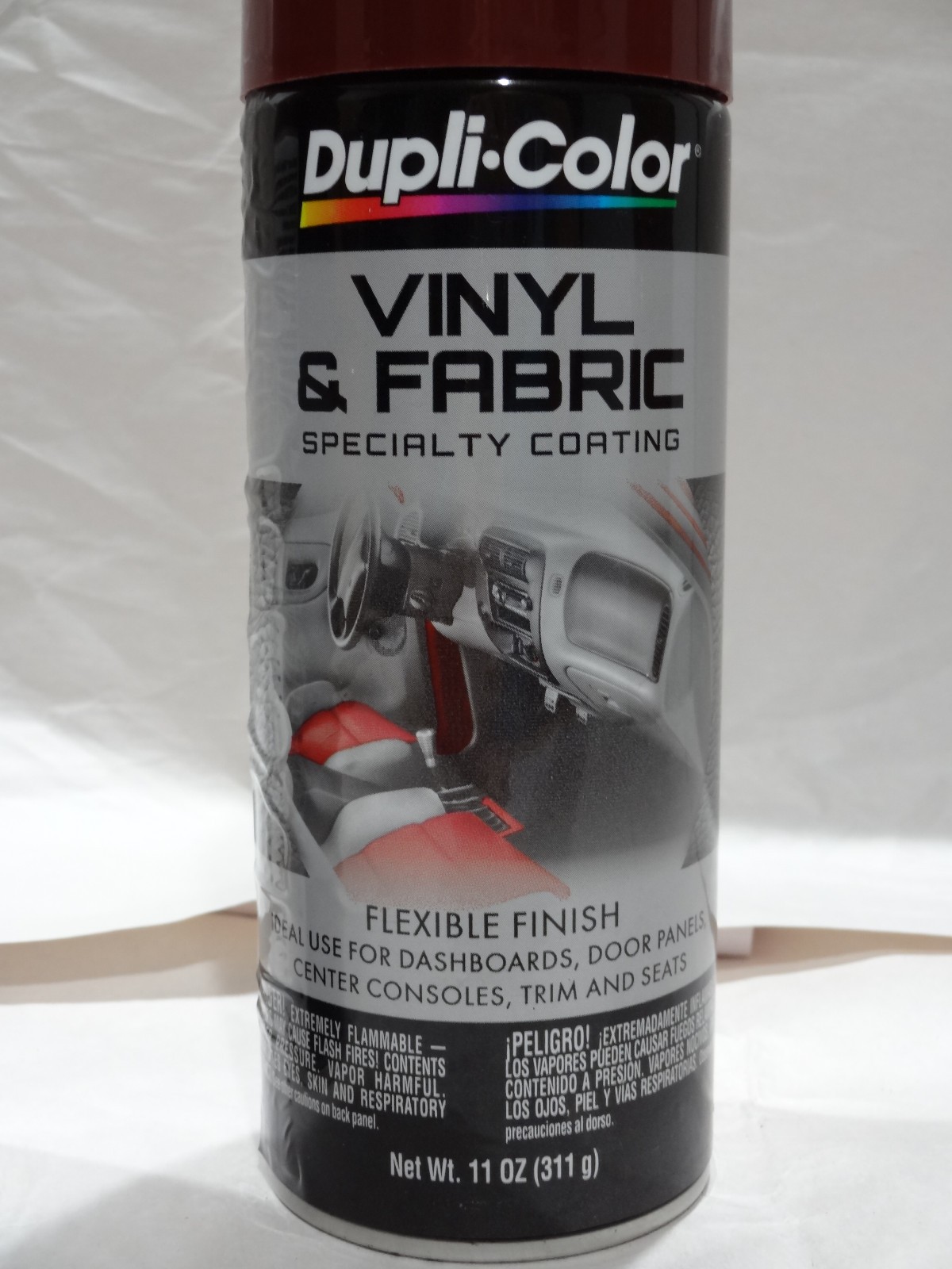 Lot of 2 Cans of Dupli-Color HVP110 Bugundy Vinyl & Fabric Flexible Spray Paint