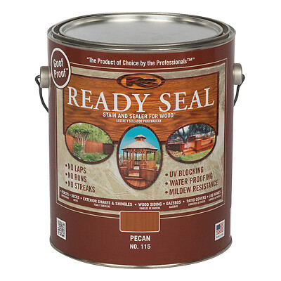 Ready Seal 115 Exterior Wood Stain & Sealer, Flat Pecan, 1-Gallon – Quantity 1