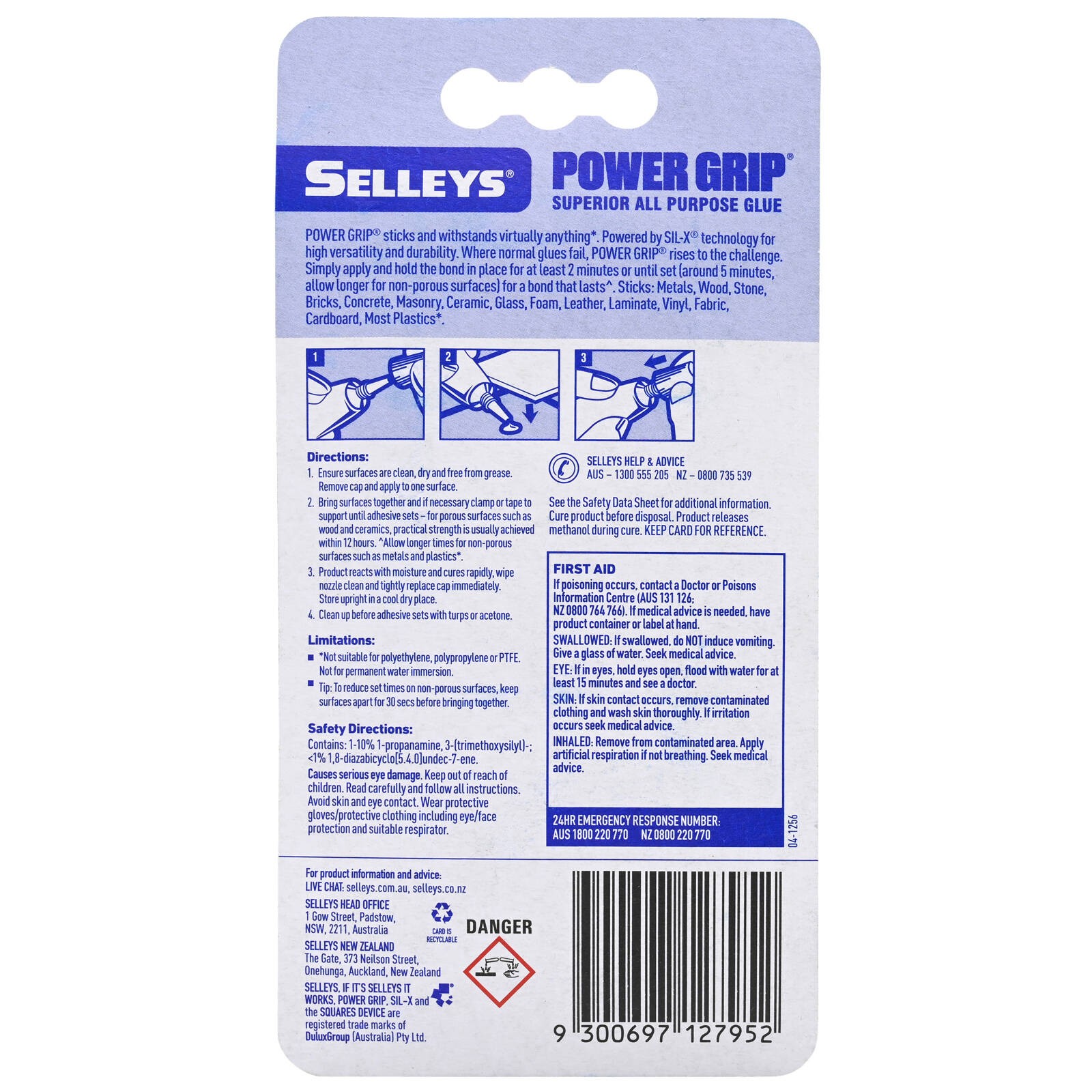 Selleys® 10g Power Grip™Super Strong All Purpose Glue Adhesive