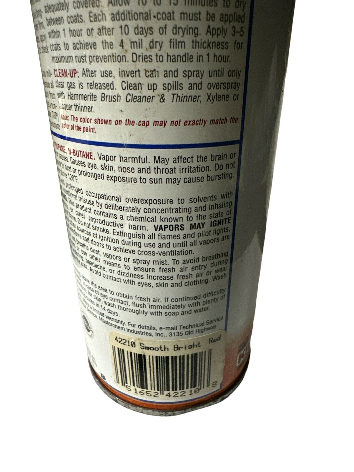 Hammerite Spray Paint Smooth Finish British Red Rust Cap, 12 oz. READ