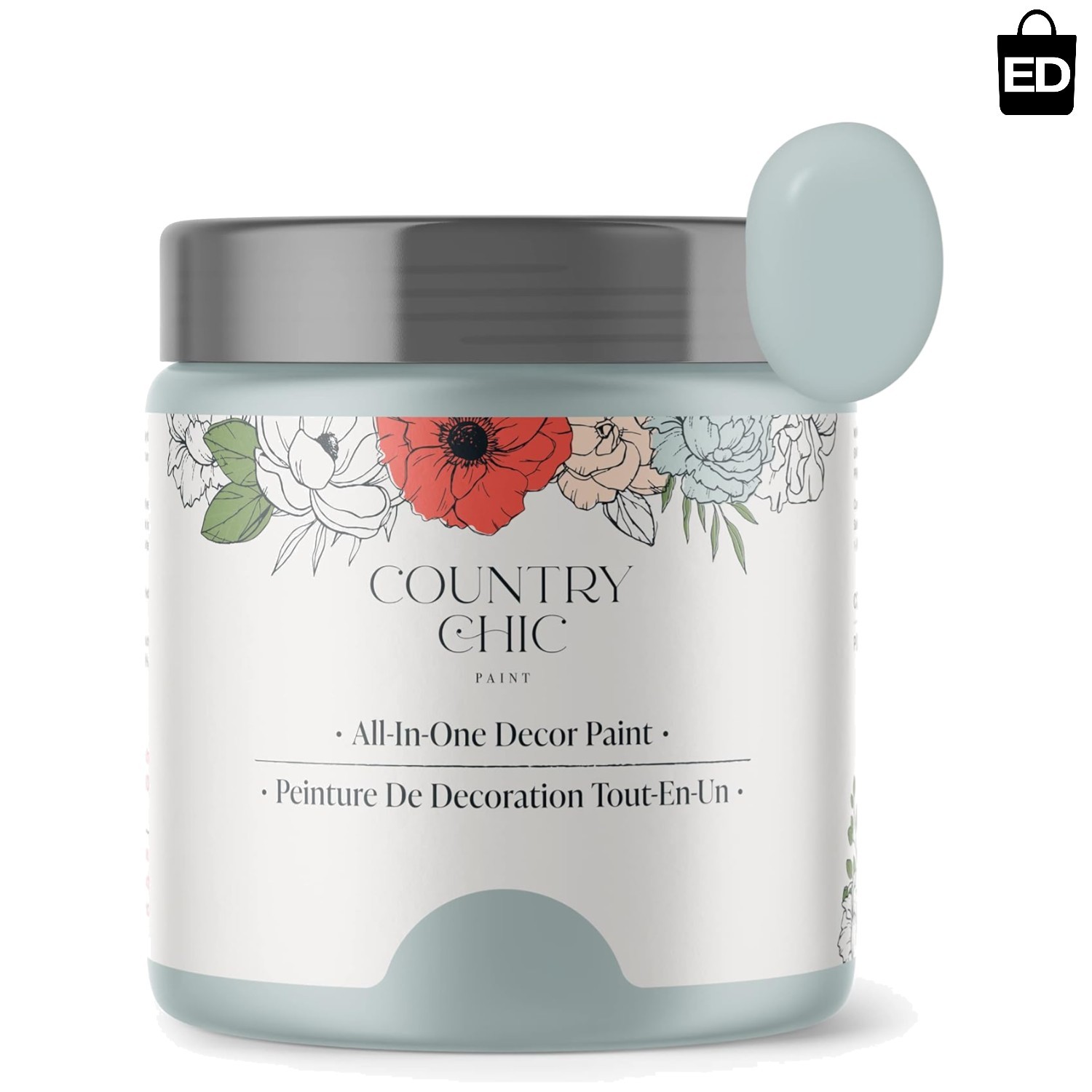 Transform Your Home with All-in-One Eco Chic Chalk Paint – Dune Grass, 16 oz