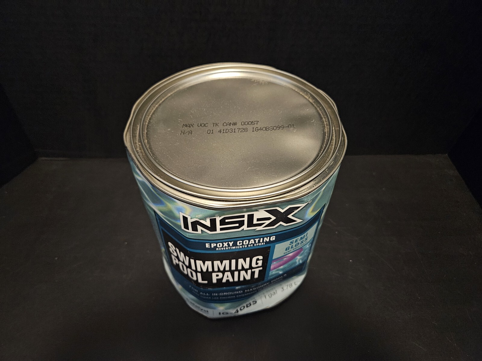 Insl-X Indoor and Outdoor Semi-Gloss White Epoxy Swimming Pool Paint 1 Gallon