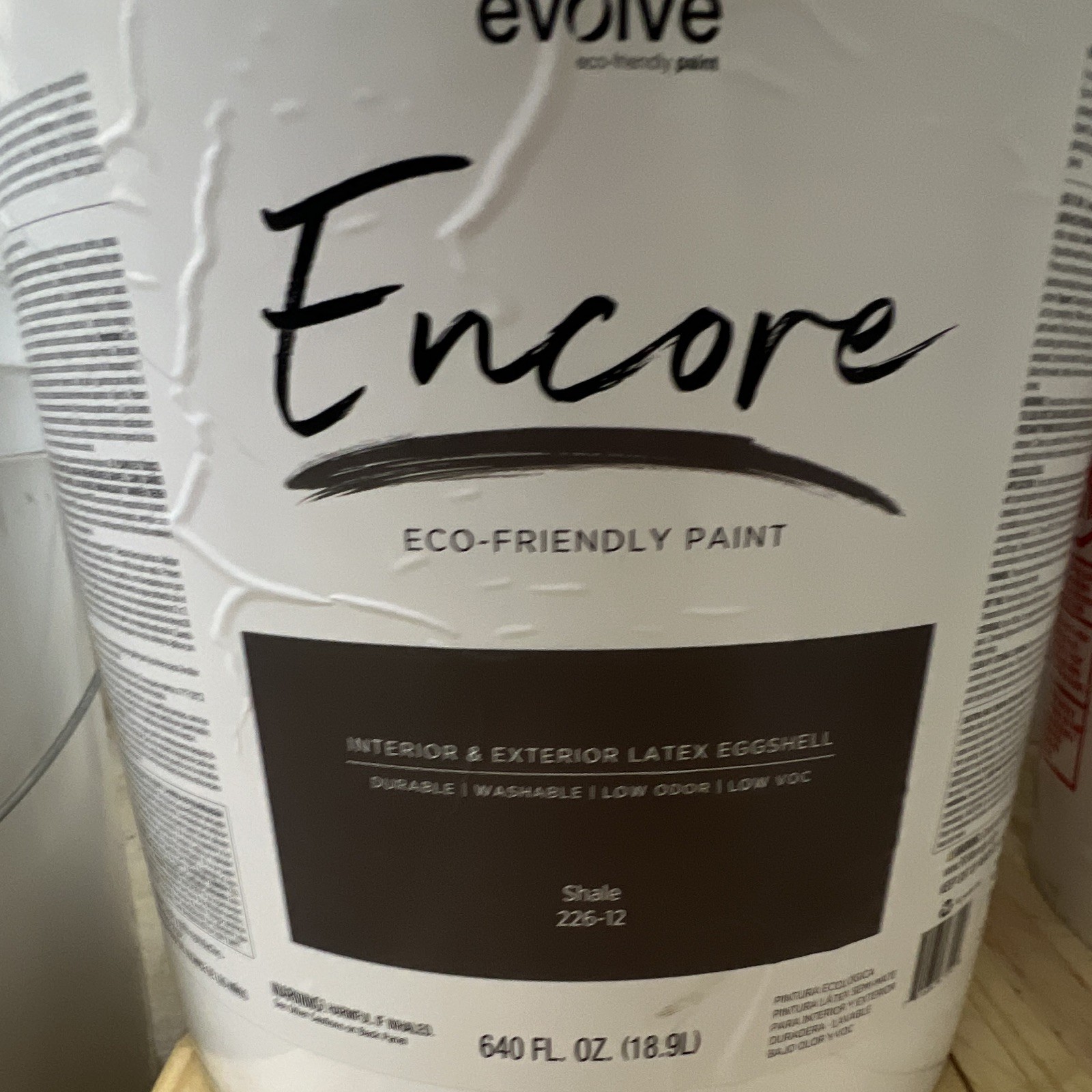 Evolve Eco-Friendly Latex Paint+Primer 5gal Int/Ext White/Shale/Quarry