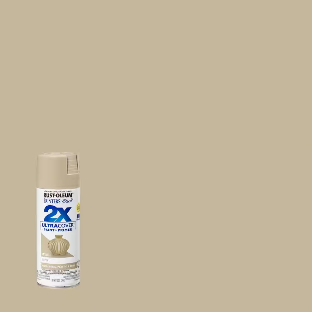 12 Oz. Satin Fossil General Purpose Spray Paint (6-Pack)