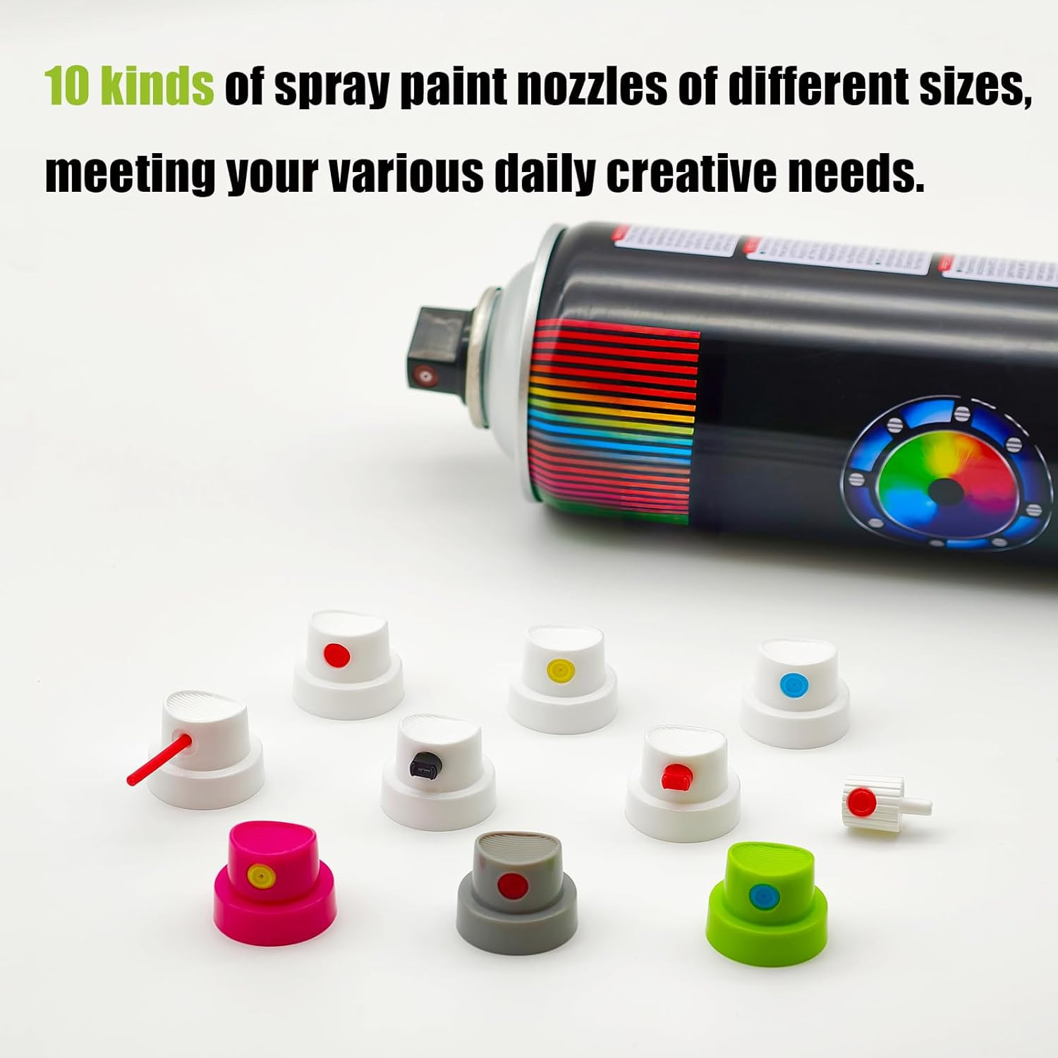 10-Pack Universal Spray Can Nozzles, Female Replacement Tips for Paint Cans