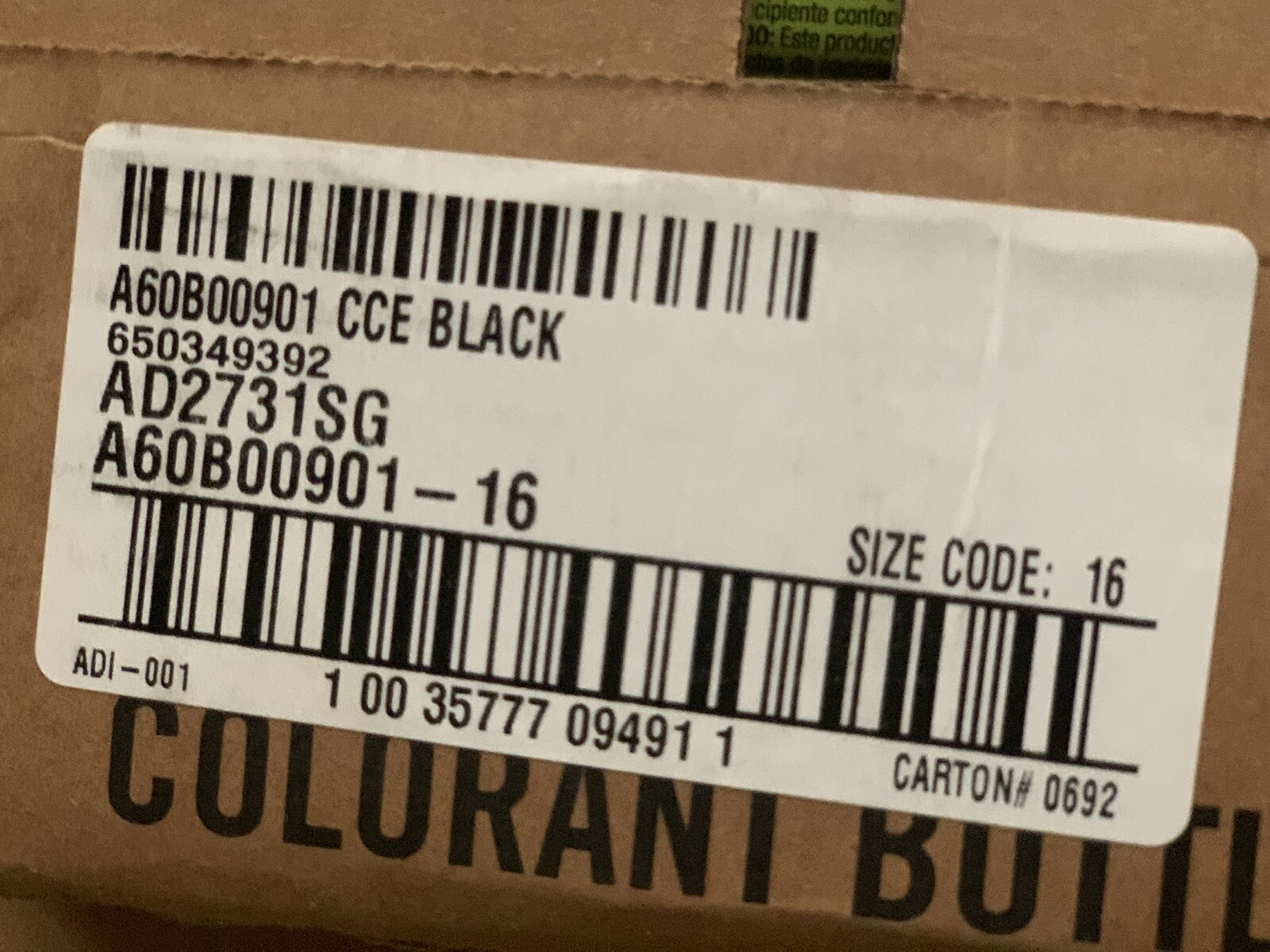 NEW Colorcast Ecotoner Colorant A60B00901 BLack, (2 PC BOX)
