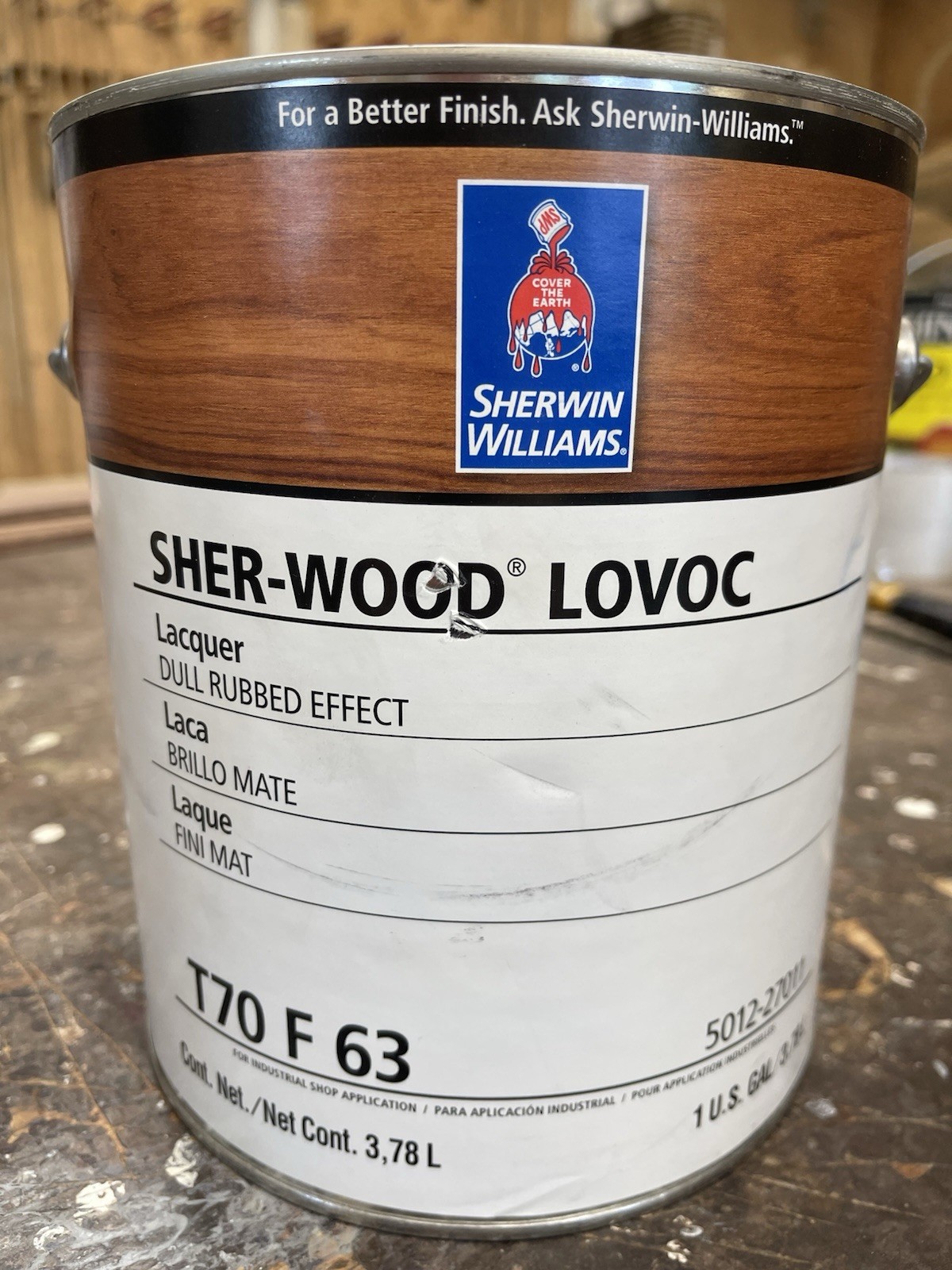 Sherwin Williams Sher-Wood LOVC Lacquer/ Dull Rubbed Effect / Gallon