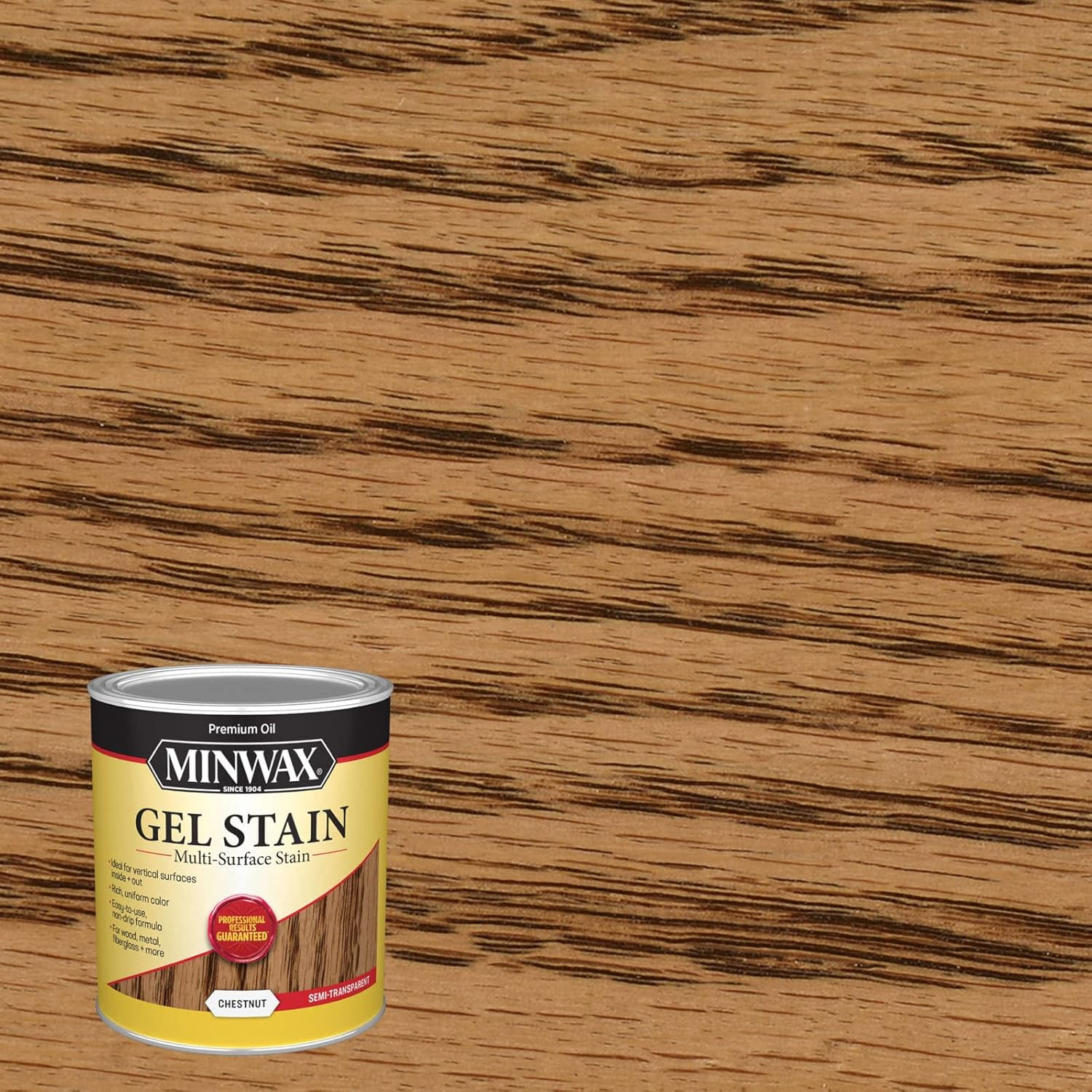 Gel Stain for Interior Wood Surfaces, Quart, Chestnut
