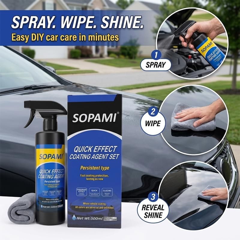 Car Coating Spray,Multi‑Purpose Quick Coating Spray | High 1 Fl Oz (Pack of 1)