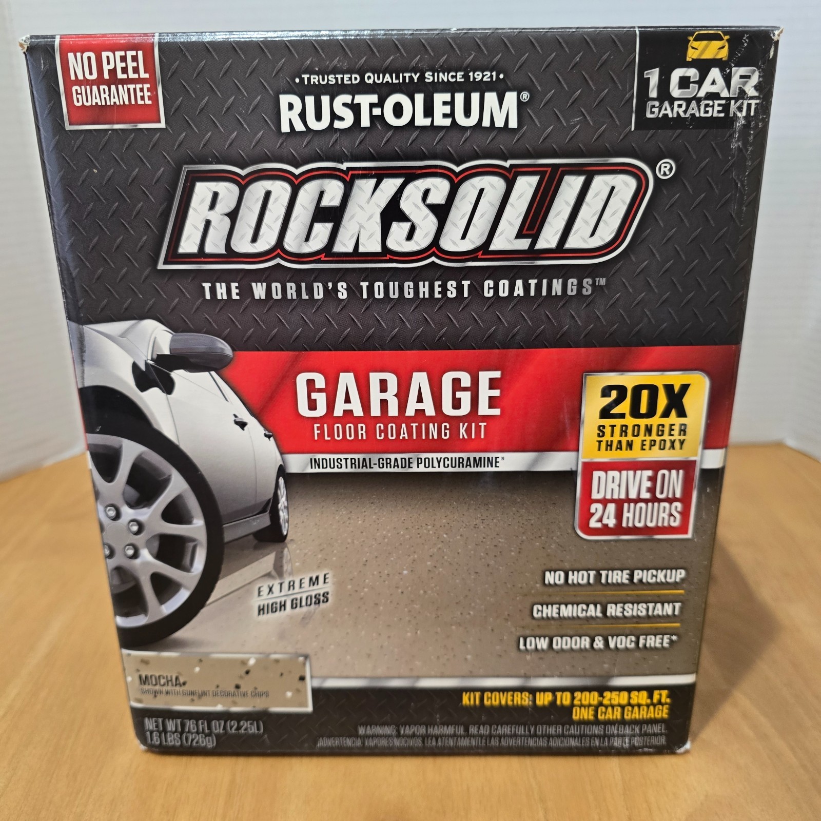 Rust-Oleum Rock Solid Polycuramine Garage Floor Coating Kit Mocha 1-Car Garage