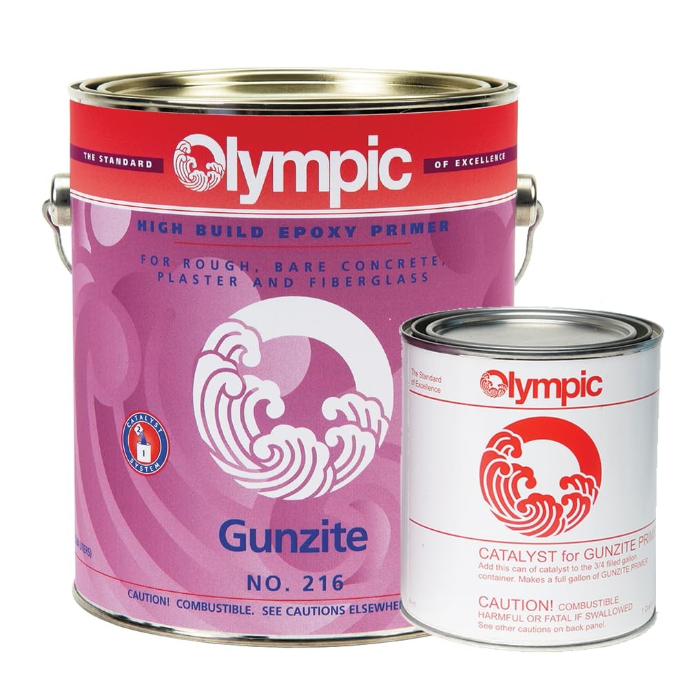 Olympic Pool Paint – Gunzite Primer – 1 Gallon – two-part epoxy primer for ro…