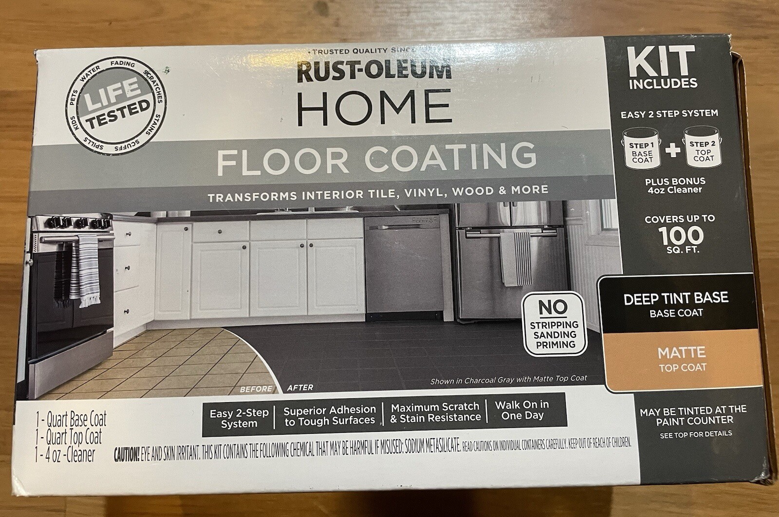 2 Packs Rust-Oleum HOME Matte Deep Tint Base Floor Coating Kit