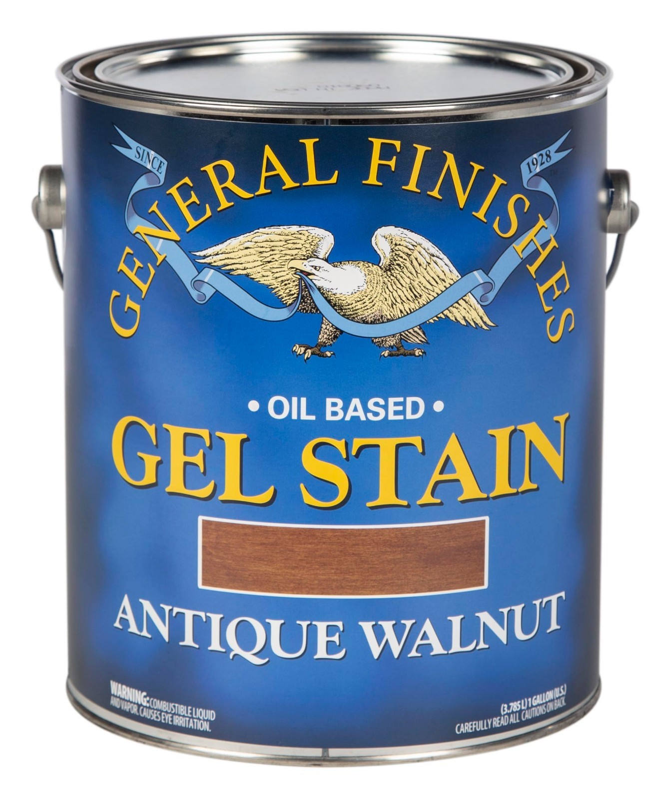 Oil-Based Gel Stain 1 Gallon – Antique Walnut Finish for Wood Furniture & Crafts