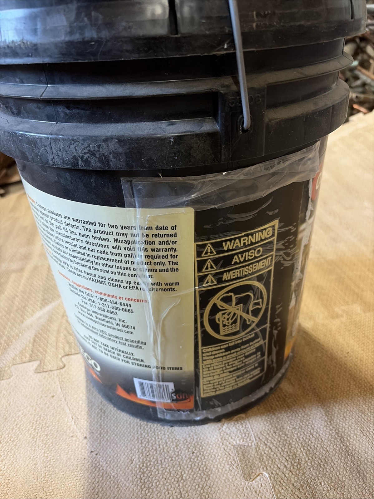 Contego Passive Fire Barrier Latex Intumescent 5 Gallons SEALED BUCKET White