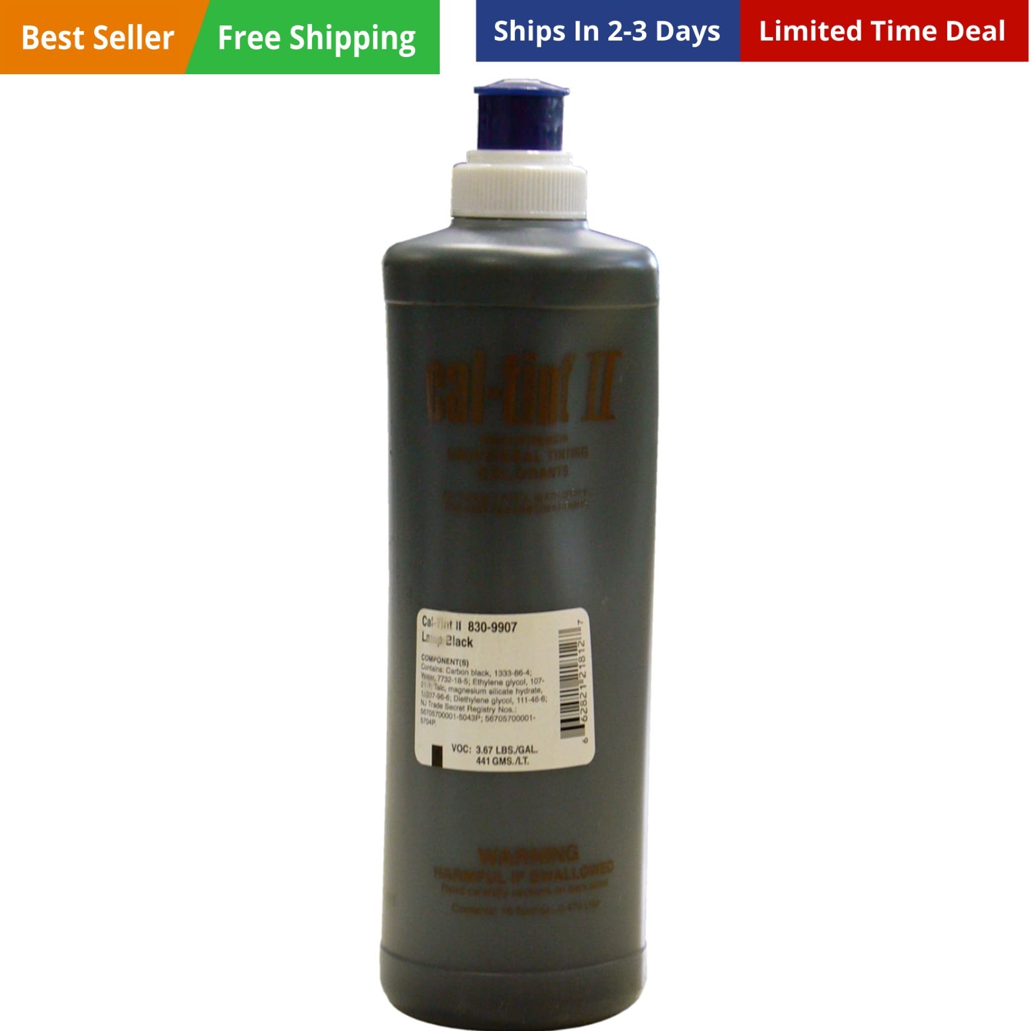830-9907 Cal-Tint II 16-Ounce Colorants, Lamp Black